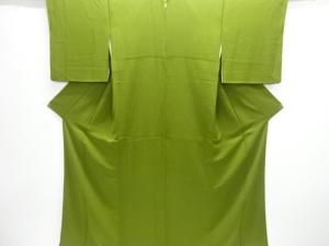 抽象模様織り出し一つ紋色無地着物